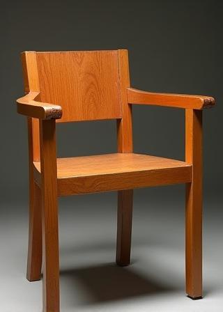 Elegantly crafted custom wooden armchair showcasing fine joinery